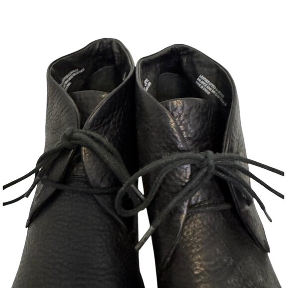 BORN B.O.C Ramsey Heeled Booties 40.5 9 Lace Up Chukka Oxford Black Leather Boot - Picture 7 of 8